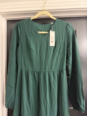 Petallush Green Long Sleeve Maxi Dress